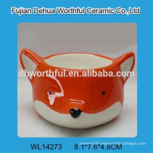 Cute fox designed ceramic candle holder